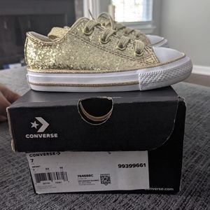 Infant Converse Gold/White